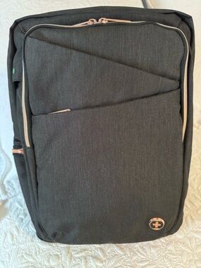 Swissdigital Backpack for Travel/Business/Laptop, Rose Gold zippers, New, $45.